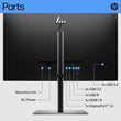 HP E27 G5 FHD Monitor, 27 Inch 1920 x 1080 pixels Full HD, LCD, 5 ms, Black, Silver - Student Computers
