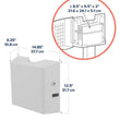 Ergotron 98-543-251 CareFit Combo CPU Wall Cabinet - White - Student Computers