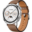 Huawei Watch GT 4 Smartwatch 46 mm AMOLED Brown Leather Strap