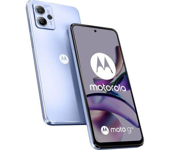 Motorola Moto g13 Android Smartphone 6.5” 4G SIM Free 128GB Lavender Blue - Student Computers