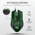 Trust Gaming GXT 781 Rixa Camo Gaming Mouse and Mouse Pad - Green Camo