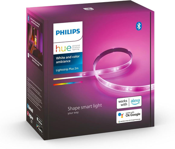 Philips Hue Lightstrip Plus v4 [2 m] White and Colour Ambiance Smart LED Kit - Student Computers
