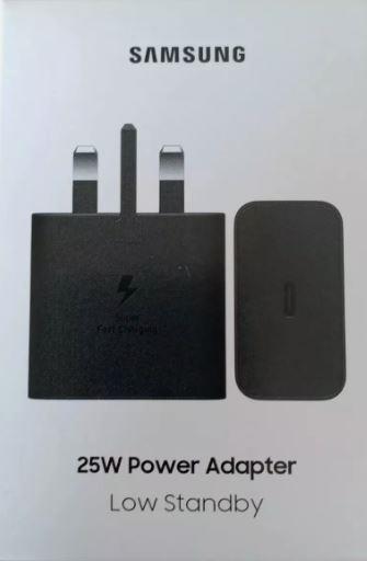 Official Samsung Super Fast 25W Fast Wall Charger & 1m USB-C to C Cable - Black