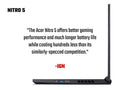 ACER Nitro 5 15.6" Gaming Laptop - Intel Core i5 16GB RAM 512 GB SSD RTX 3050 Ti - Student Computers