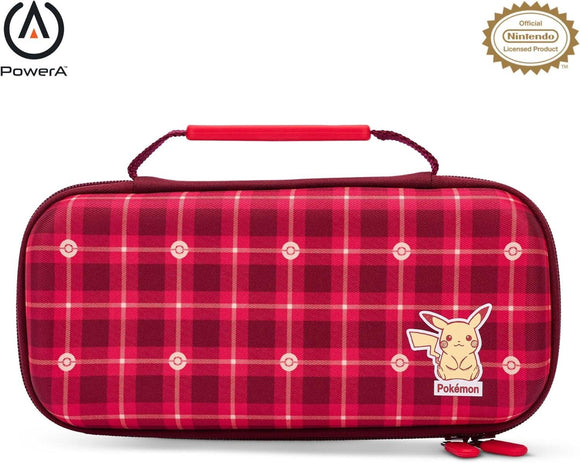 POWERA Slim Travel Pro Nintendo Switch Case - Official: Pikachu Plaid