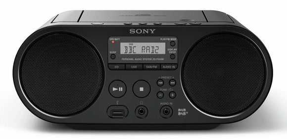 Sony ZS-PS55B CD Boombox with DAB and FM Radio Black