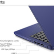 HP 14-dq6001na 14 Inch Intel N150 4GB RAM 128GB UFS Laptop - Blue