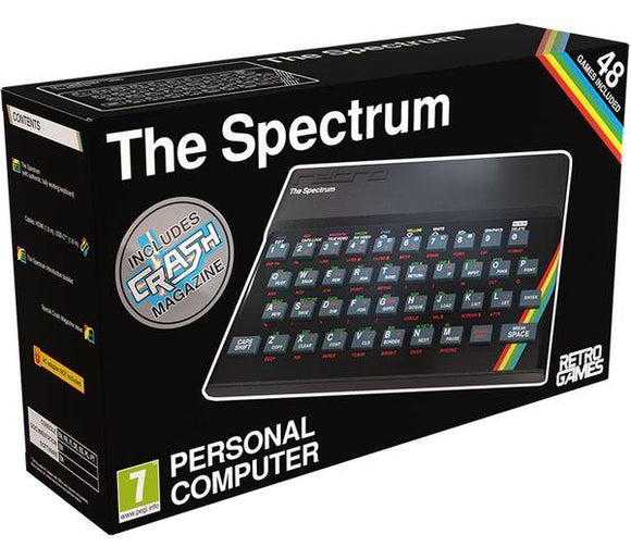 The Spectrum 48 RETRO GAMES  HDMI cable Replica keyboard