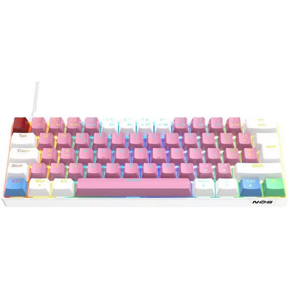 NOS C-450 Mini Pro RGB Mechanical Gaming Keyboard - Cotton Candy - Student Computers
