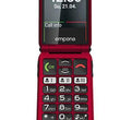 Emporia JOY LTE Big Button 4G FLIP Phone External Screen Satin Red Unlocked - Student Computers