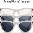 RAY-BAN Meta Skyler Glasses - Shiny Chalky Gray, Clear to Sapphire Transitions