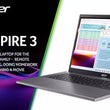 Windows 11 Acer Laptop Aspire 3 17.3 inch Screen  4GB 128GB Intel N100 Silver