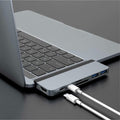 Hyper HyperDrive DUO 7-in-2 USB-C Hub - Grey USB C Port With 60w Power Delivery