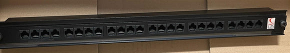 Enhanced Net 24 Port Ethernet Port Network Patch Panel 1U Rack Mount - Student Computers