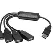 EXC USB 2.0 hub & concentrator 480 Mbit/s Black