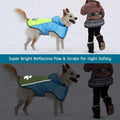 Pet Waterproof Dog Raincoat with Hi Vis Panel adjustable Velcro well made Size Large