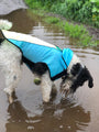 Pet Waterproof Dog Raincoat with Hi Vis Panel adjustable Velcro well made Size Medium